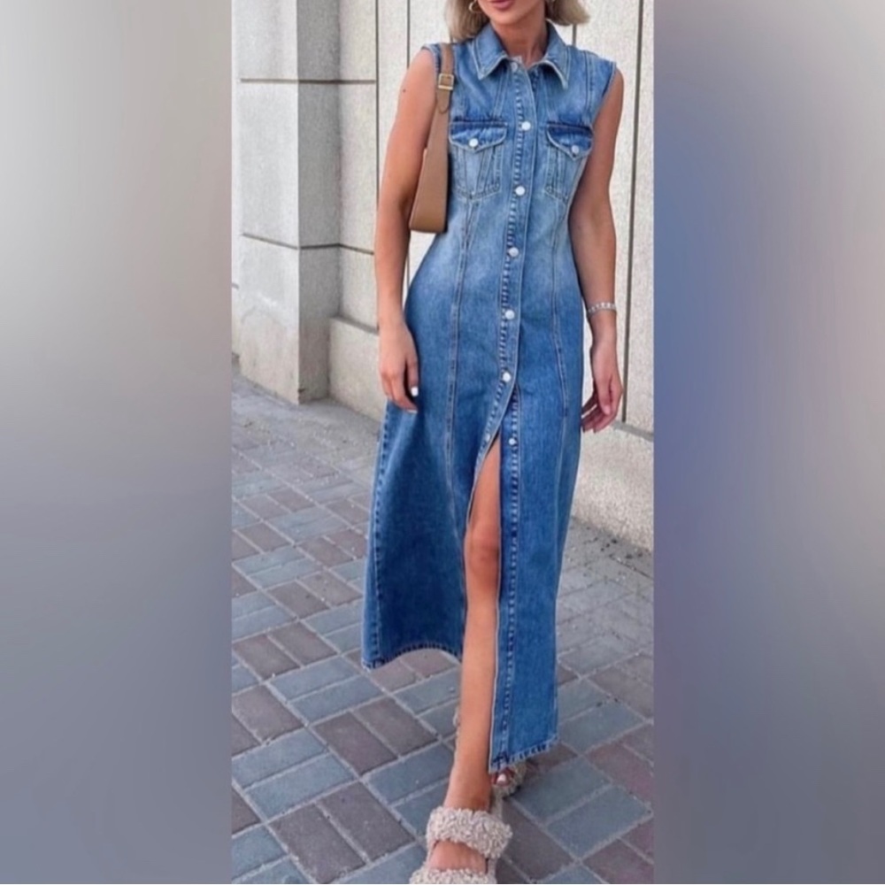Zara denim TRF dress
